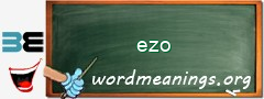 WordMeaning blackboard for ezo